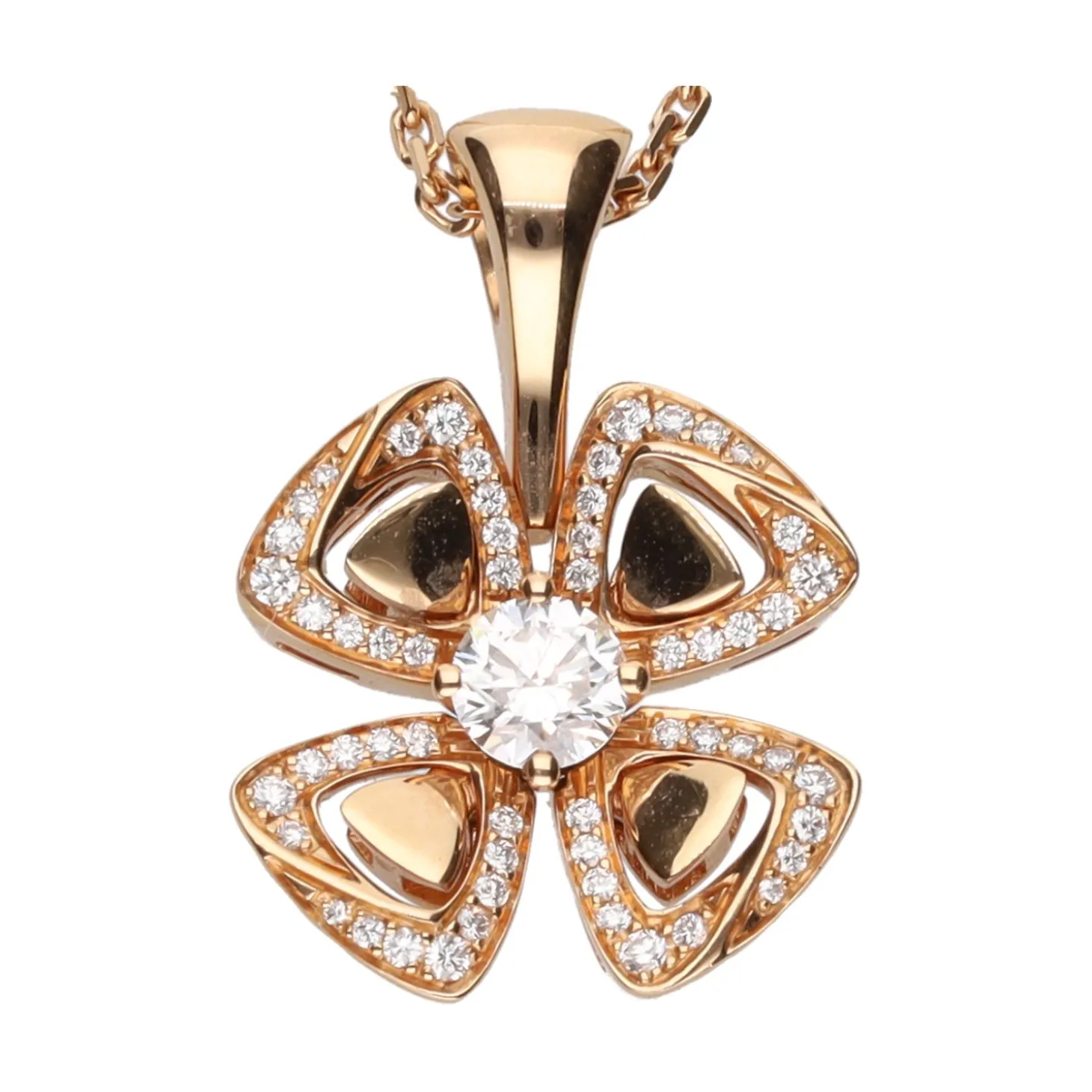 COLLARES Collar bulgari fiorever en oro rosa y brillantes.