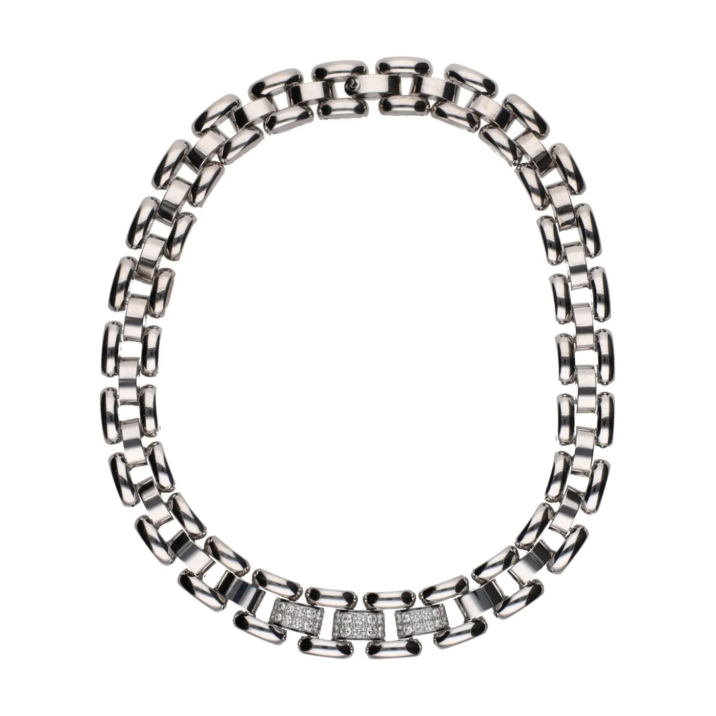 COLLARES Collar chopard en oro blanco y brillantes.