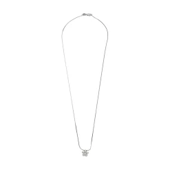 COLLARES Collar con colgante en oro blanco con brillantes.