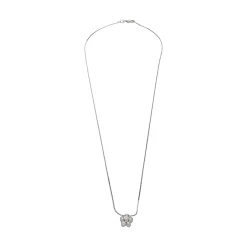 COLLARES Collar con colgante en oro blanco con brillantes.