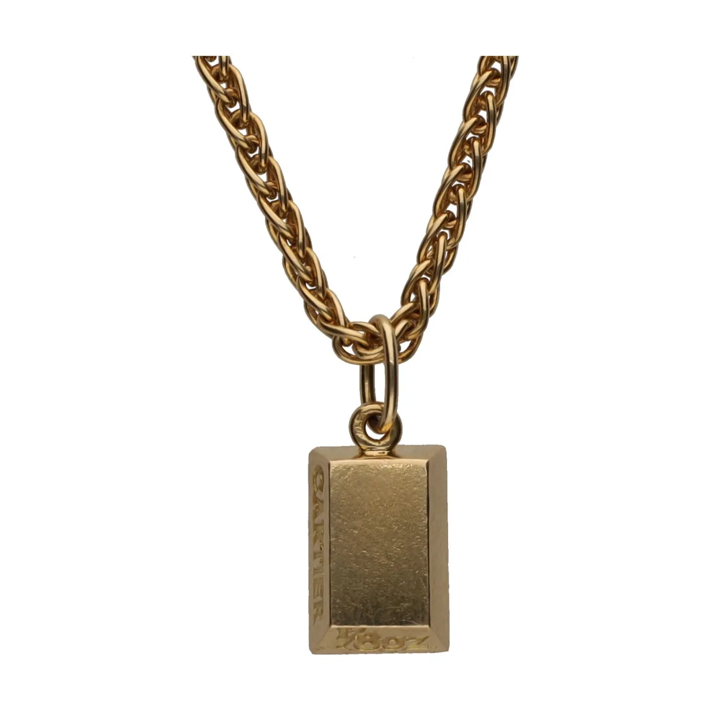 COLLARES Collar de cartier en oro amarillo. Largo 42cm.