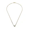 COLLARES Collar en cordón con colgante de oro blanco y brillantes.