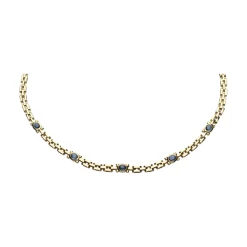COLLARES Collar en oro amarillo y zafiros.