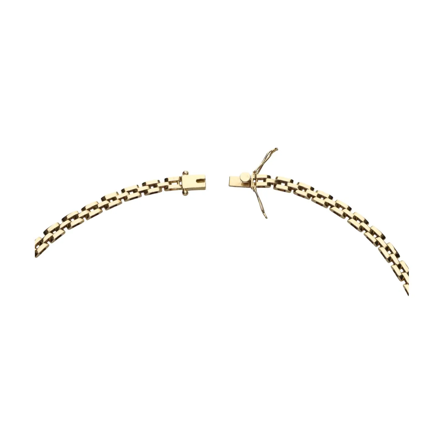 COLLARES Collar en oro amarillo y zafiros.