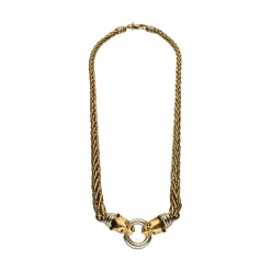 COLLARES Collar en oro amarillo y oro blanco con motivos en panteras.