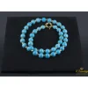 COLLARES Collar en oro amarillo con cuarzo turquesa.