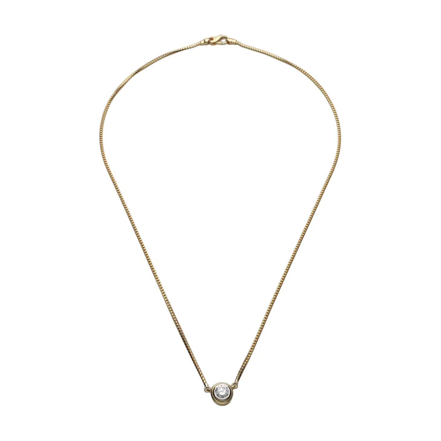 COLLARES Collar en oro amarillo con brillante 0,45ct.