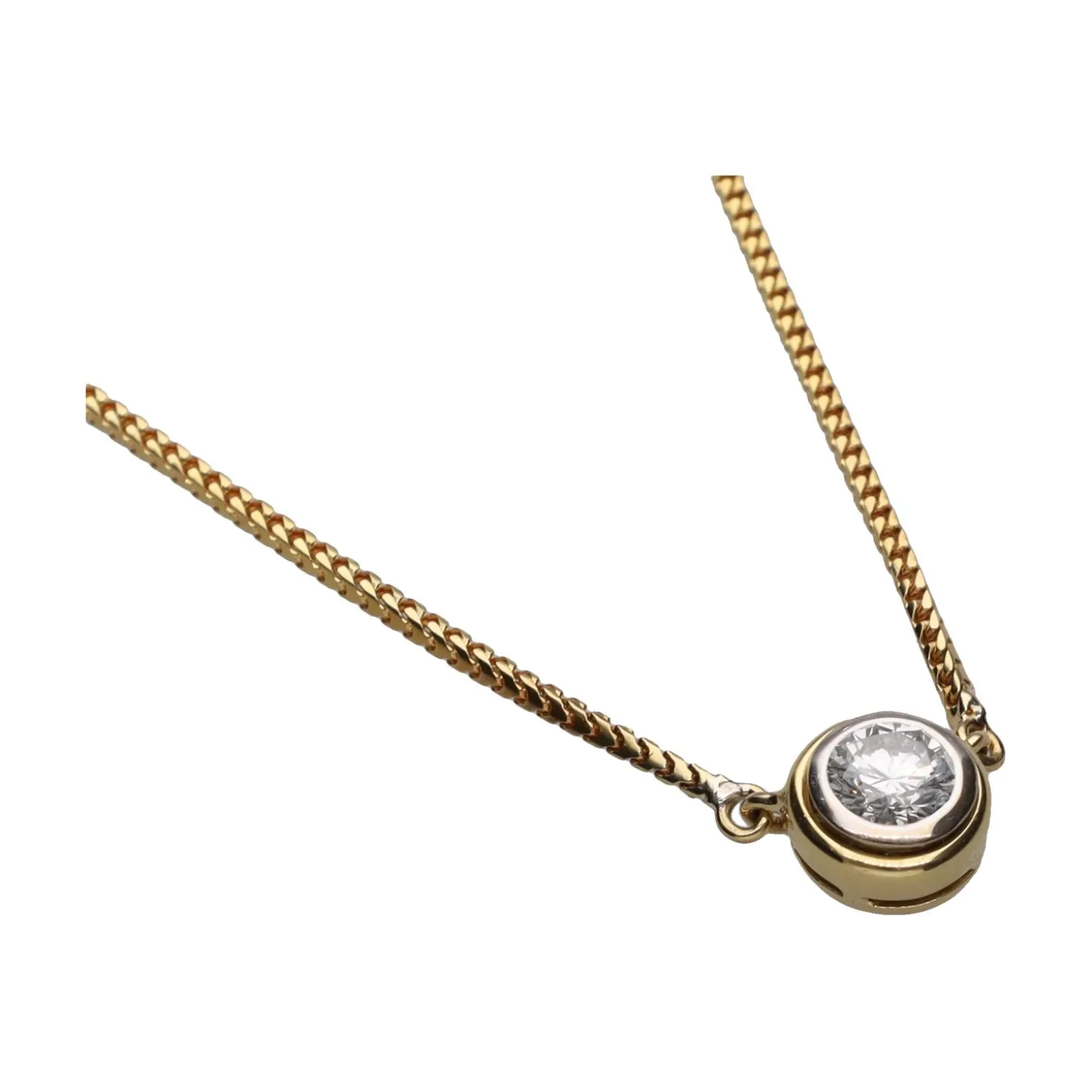 COLLARES Collar en oro amarillo con brillante 0,45ct.