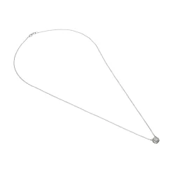COLLARES Collar en oro blanco con un brillante.