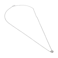 COLLARES Collar en oro blanco con un brillante.