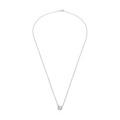 COLLARES Collar en oro blanco con un brillante.