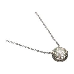 COLLARES Collar en oro blanco con brillante 2,16ct.