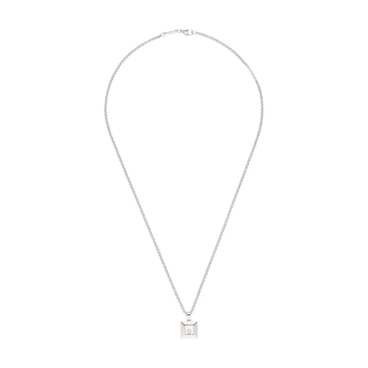 COLLARES Collar happy diamond icon en oro blanco y brillante.