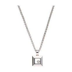 COLLARES Collar happy diamond icon en oro blanco y brillante.