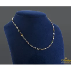 COLLARES Collar oro amarillo con piedras de color.