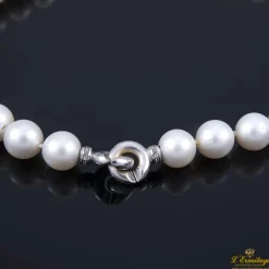 COLLARES Collar perlas australianas broche oro blanco