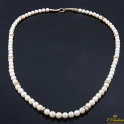 COLLARES Collar perlas cultivadas broche oro amarillo y pasadores intercalados