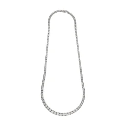 COLLARES Collar riviere en oro blanco y brillantes.