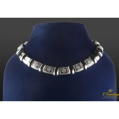 COLLARES Gargantilla articulada oro blanco y diamantes