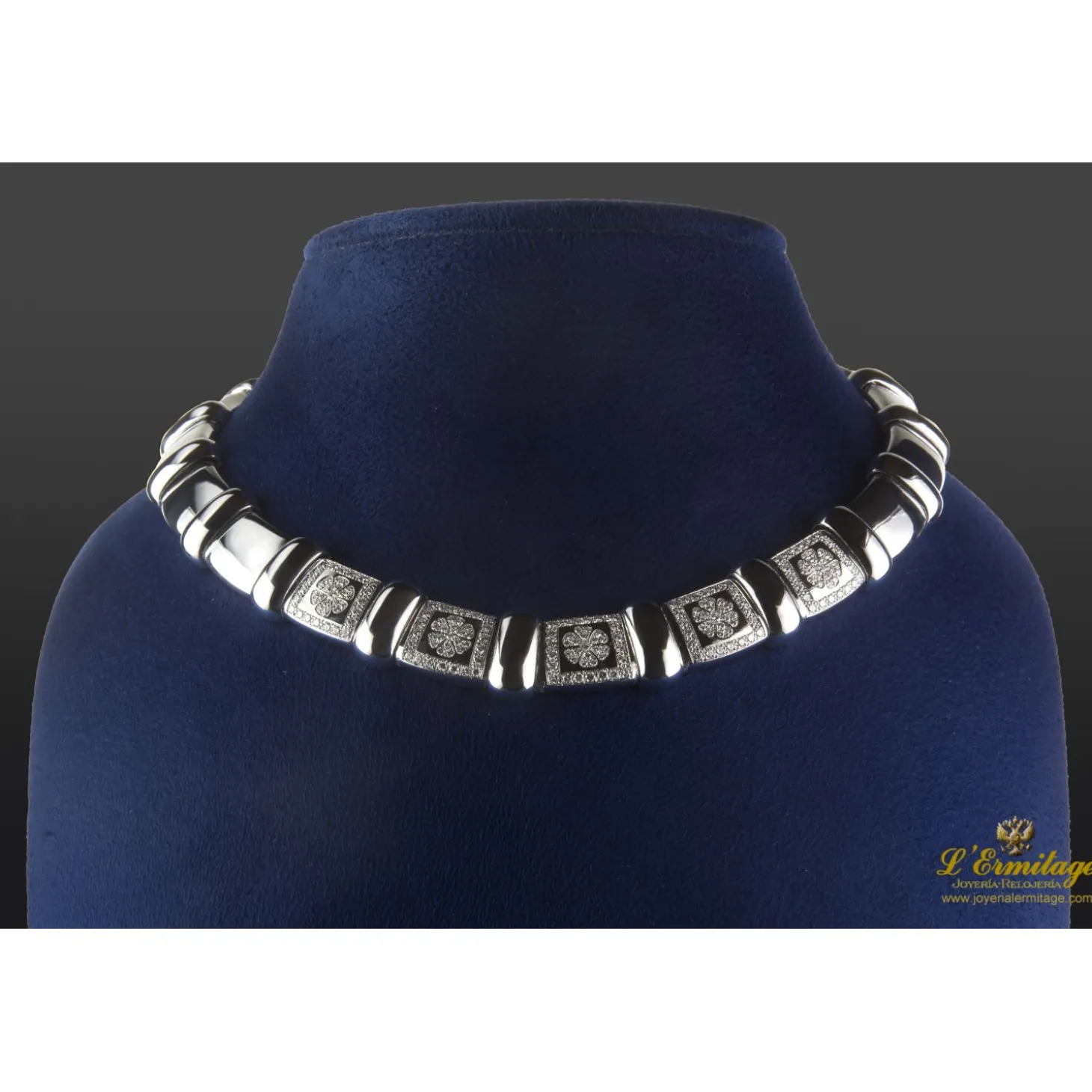 COLLARES Gargantilla articulada oro blanco y diamantes