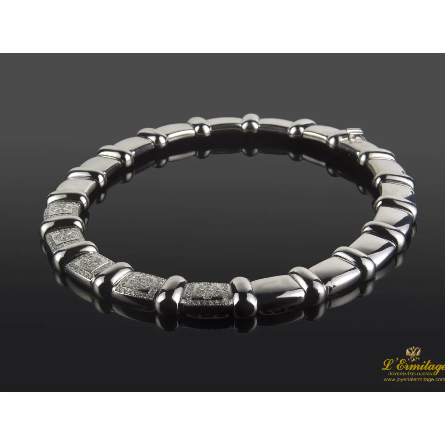 COLLARES Gargantilla articulada oro blanco y diamantes