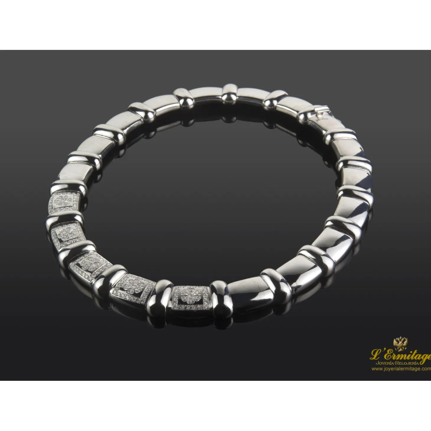 COLLARES Gargantilla articulada oro blanco y diamantes