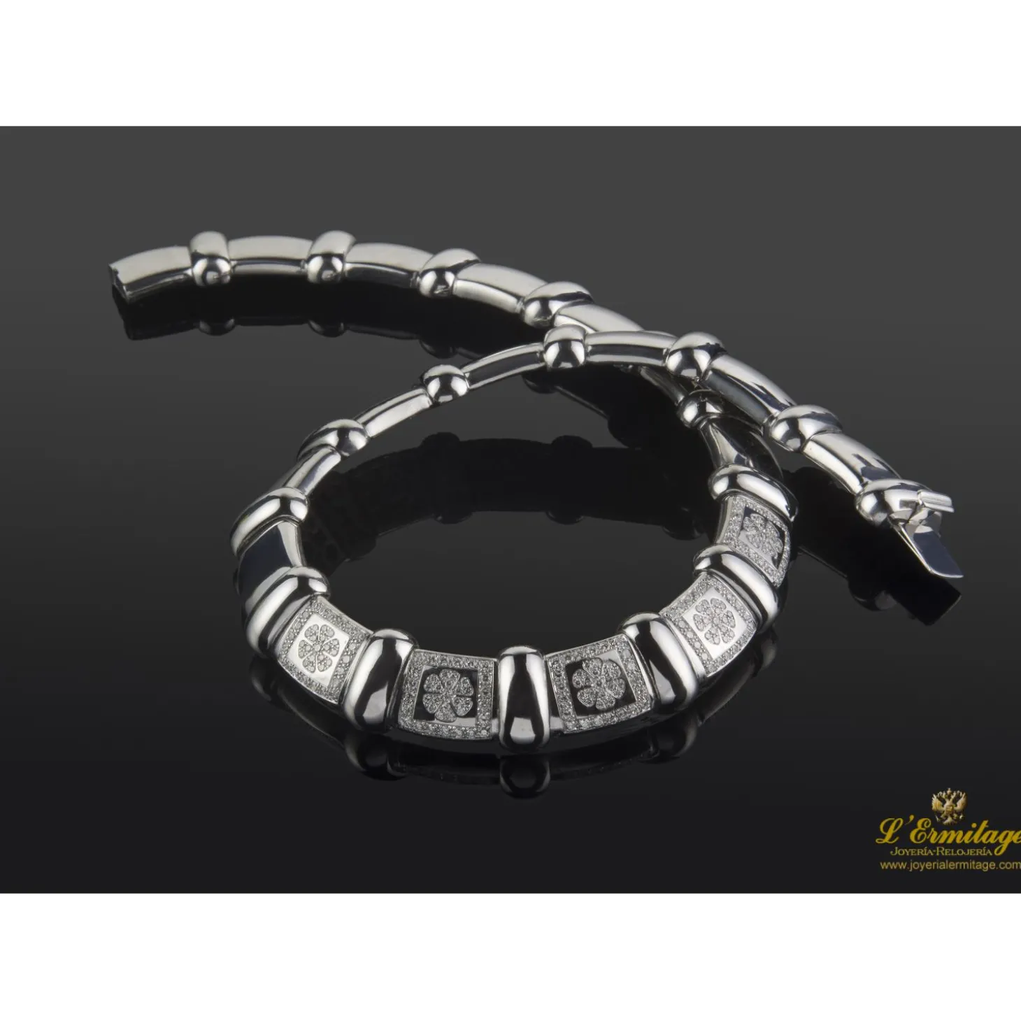 COLLARES Gargantilla articulada oro blanco y diamantes