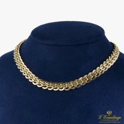 COLLARES Gargantilla cartier oro amarillo 14 kt. 40Cm largo.