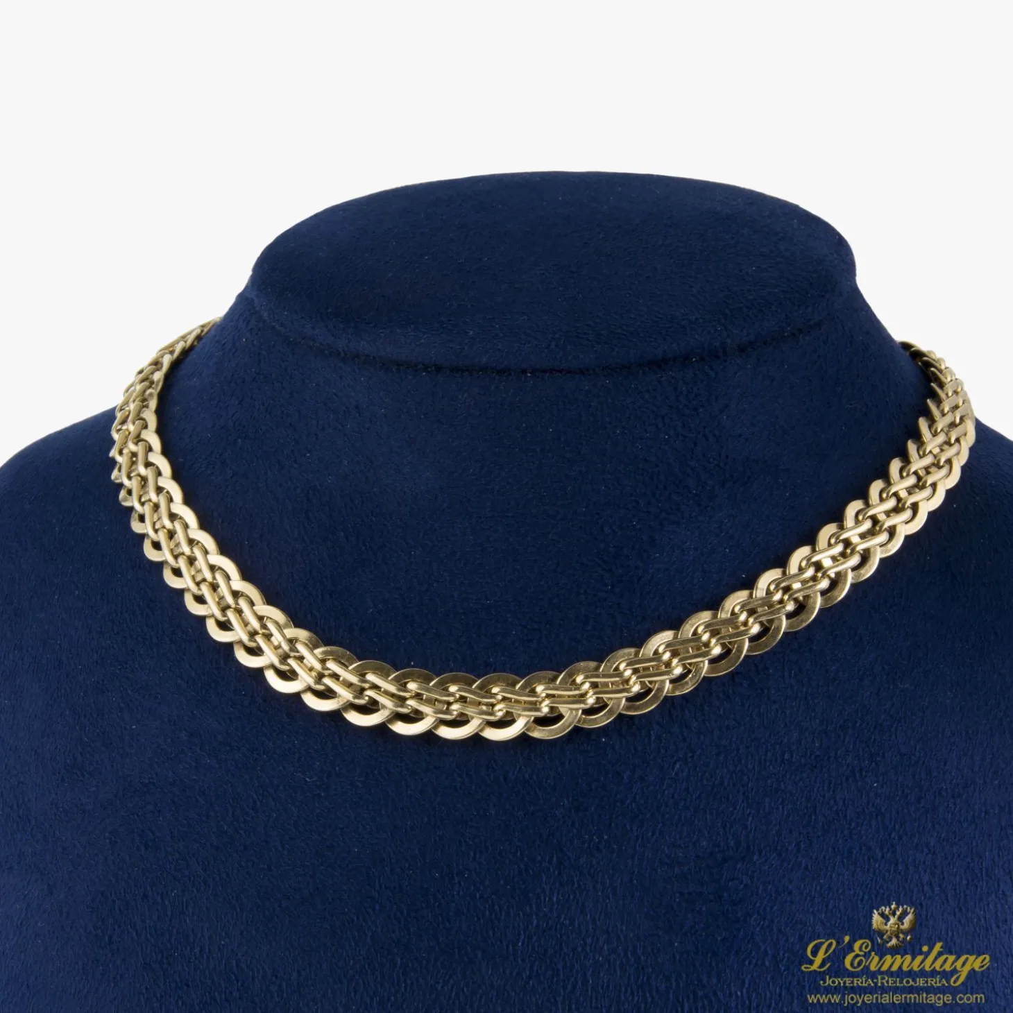 COLLARES Gargantilla cartier oro amarillo 14 kt. 40Cm largo.