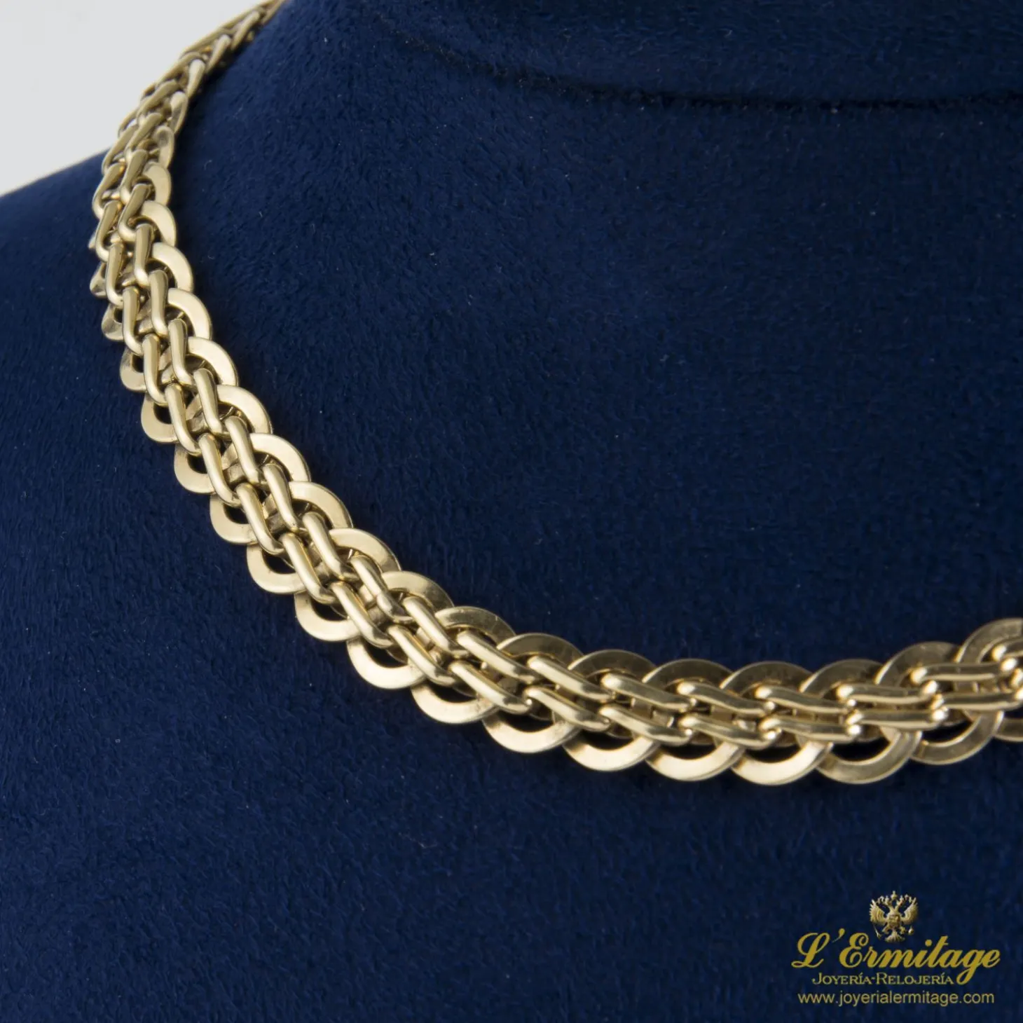 COLLARES Gargantilla cartier oro amarillo 14 kt. 40Cm largo.