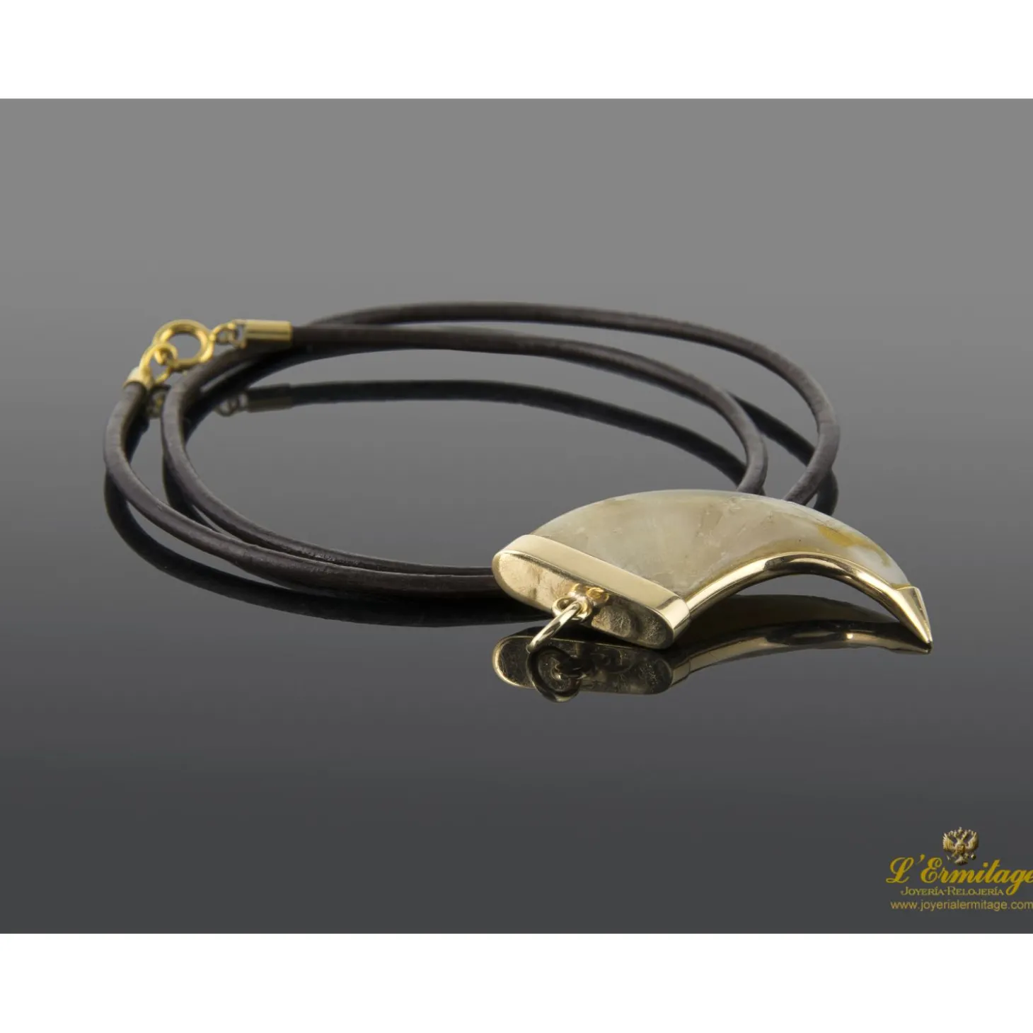 COLLARES Gargantilla garra felino oro amarillo