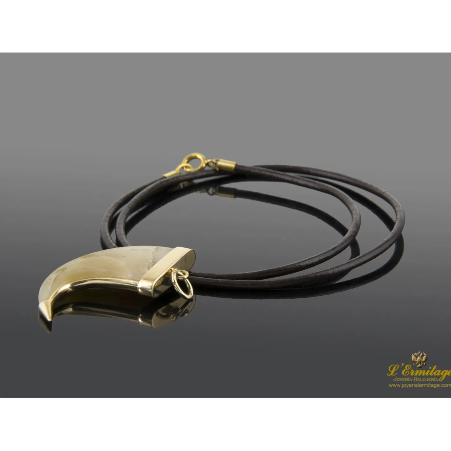 COLLARES Gargantilla garra felino oro amarillo