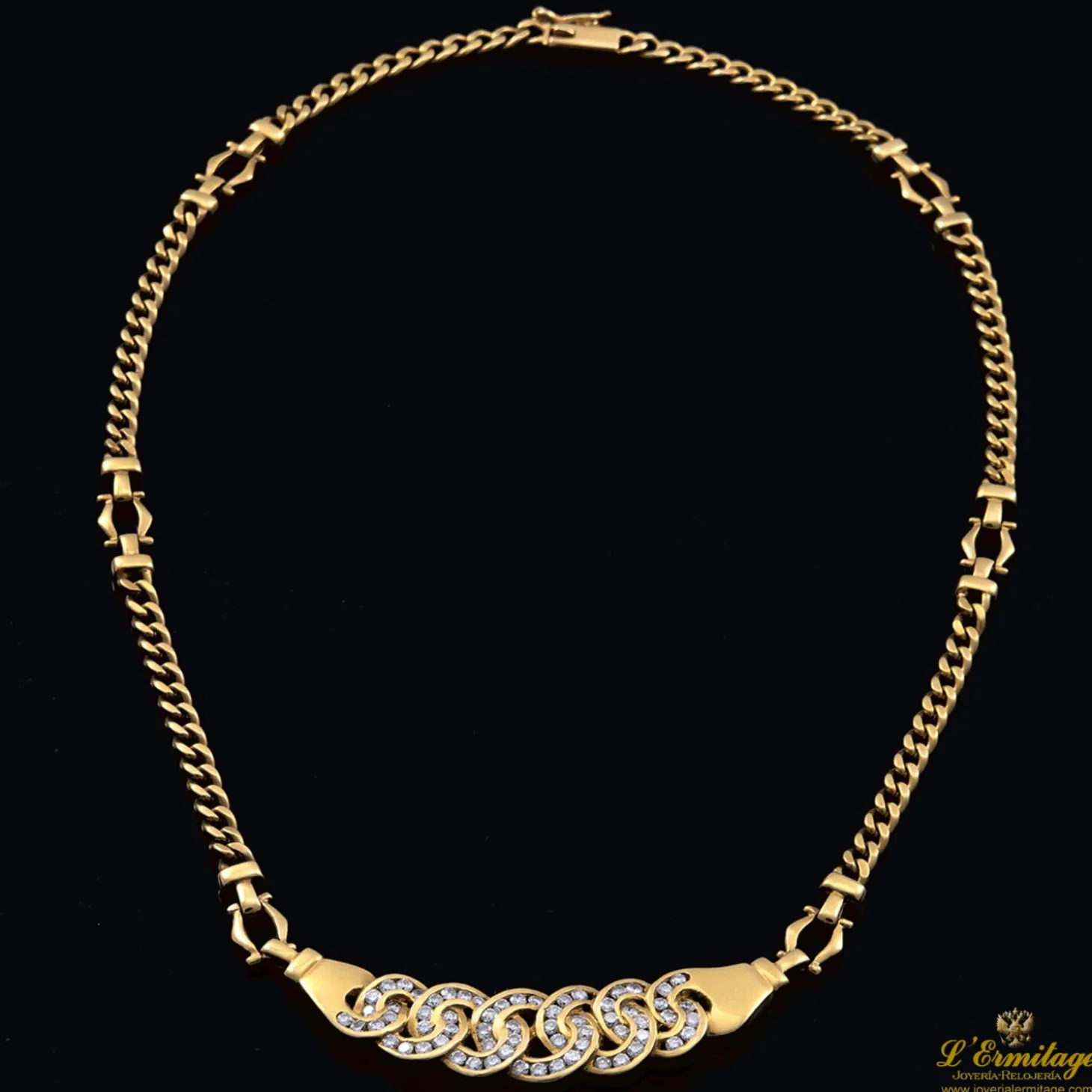 COLLARES Gargantilla oro amarillo y diamantes