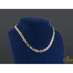 COLLARES Gargantilla oro amarillo oro blanco y diamantes
