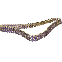 COLLARES Gargantilla oro amarillo y amatistas