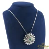 COLLARES Gargantilla oro blanco esmeralda y diamantes