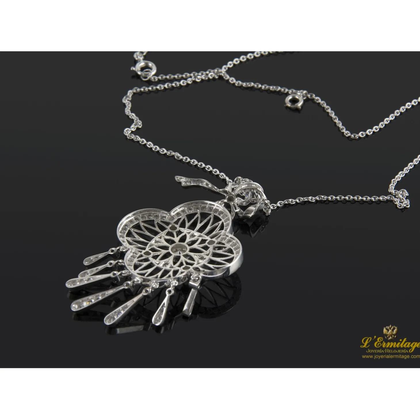 COLLARES Gargantilla oro blanco diamantes
