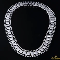 COLLARES Gargantilla oro blanco y diamantes.