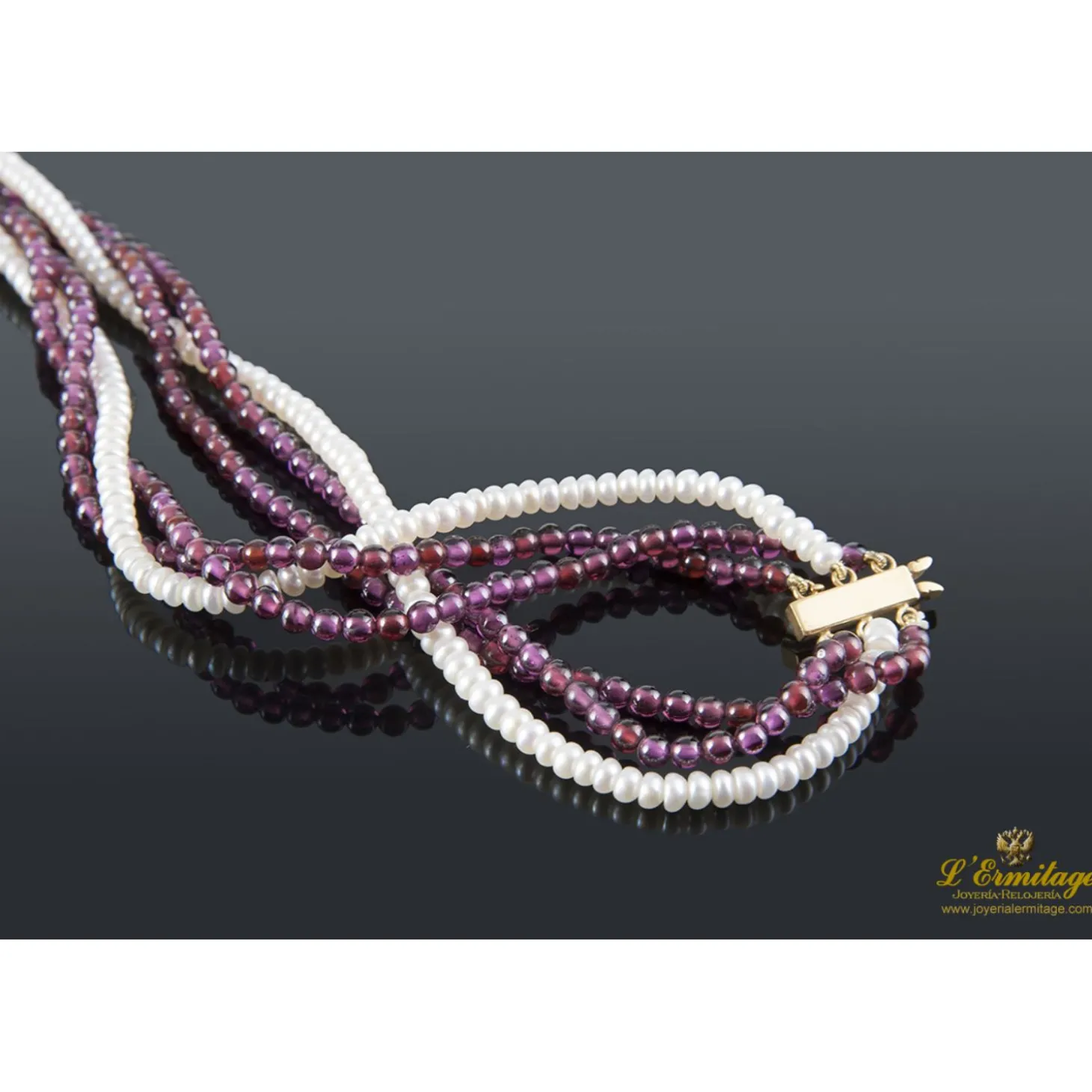 COLLARES Gargantilla perlas y coral