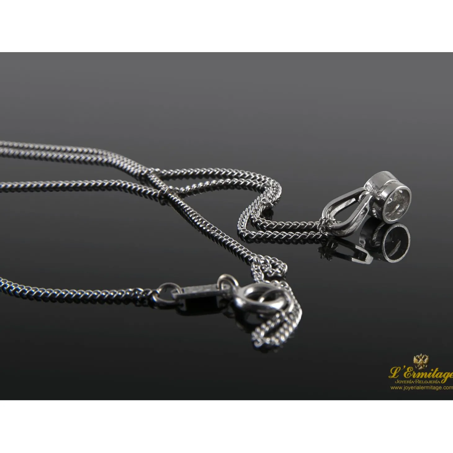COLLARES Gargantilla solitario oro blanco