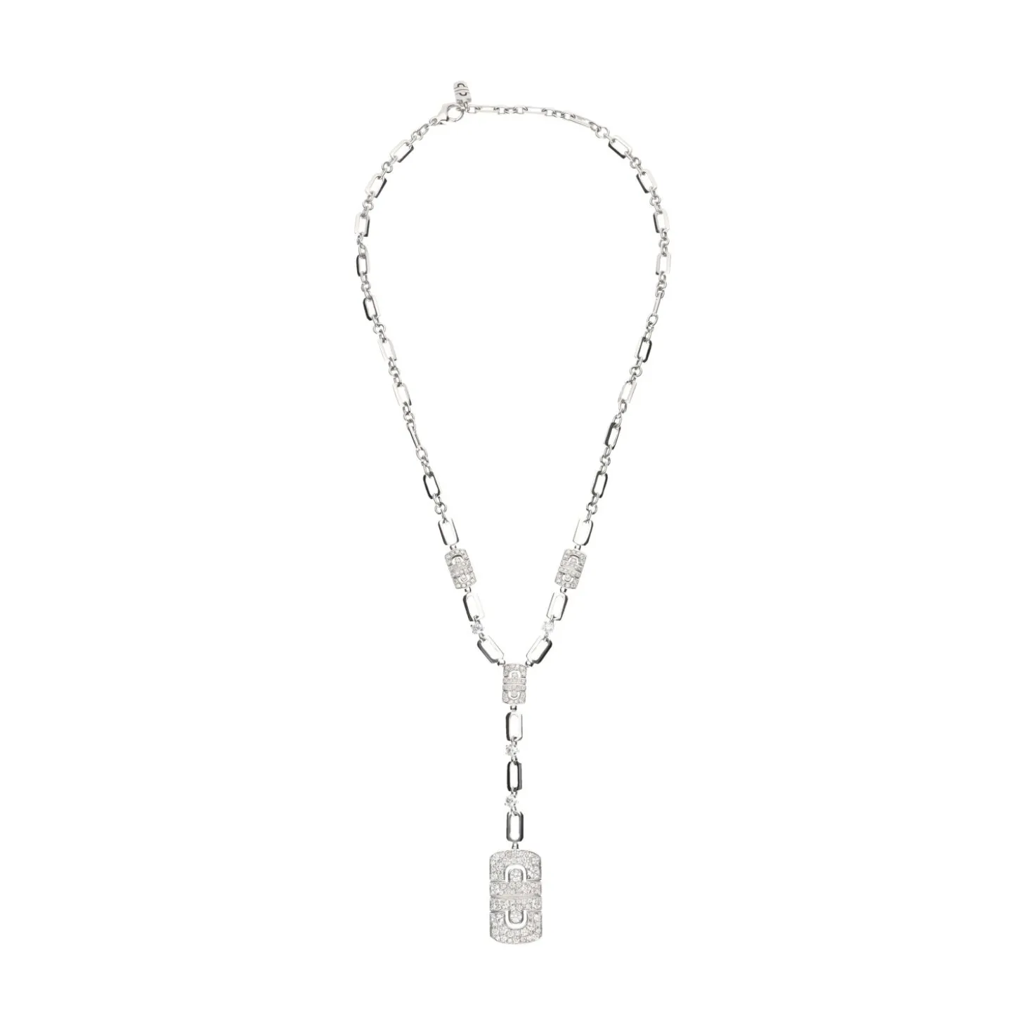 CONJUNTOS DE JOYAS Conjunto bulgari de la colección paréntesi revolution en oro blanco y brillantes.