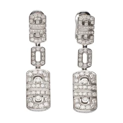 CONJUNTOS DE JOYAS Conjunto bulgari de la colección paréntesi revolution en oro blanco y brillantes.