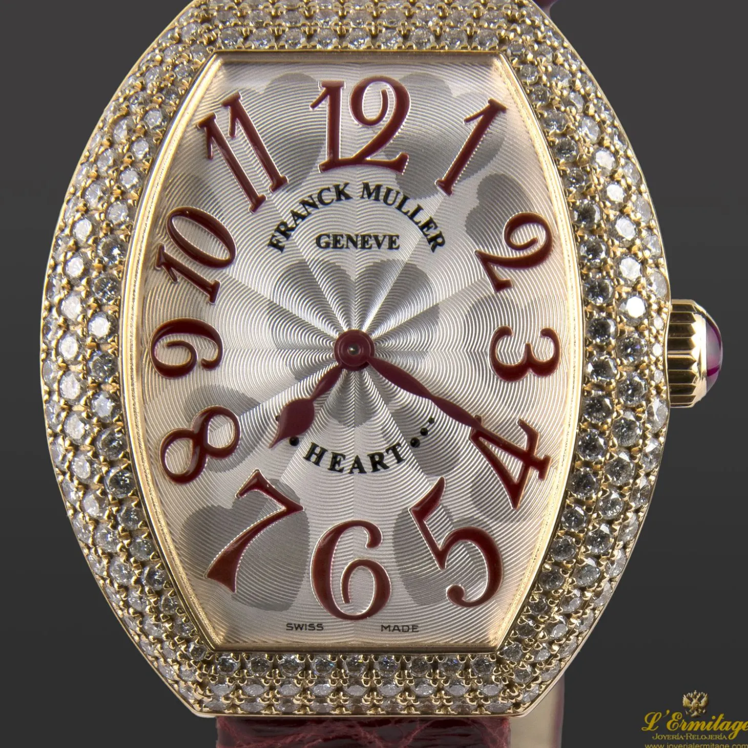 FRANCK MULLER Heart oro rosa y diamantes.