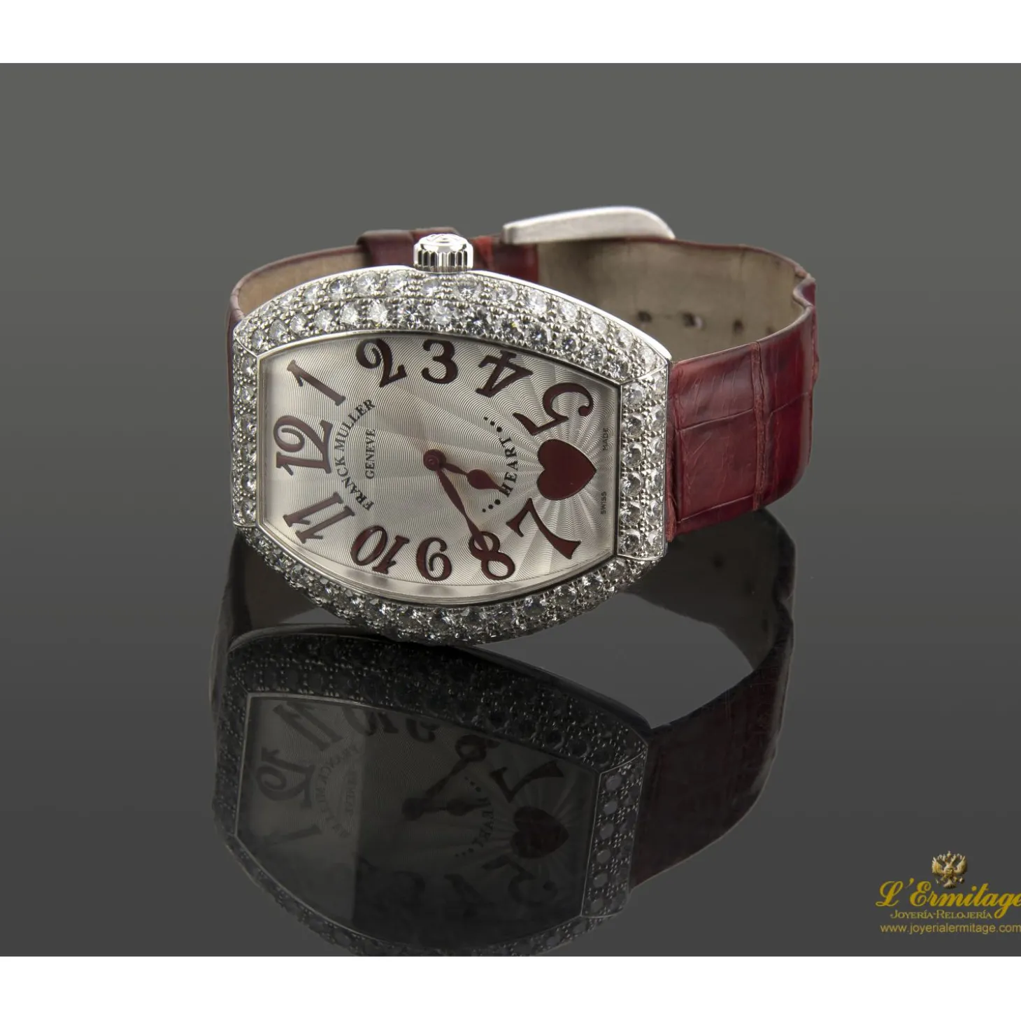 FRANCK MULLER Heart white gold diamonds.