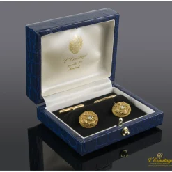 GEMELOS Gemelos antiguos oro amarillo ovales diamantes talla antigua