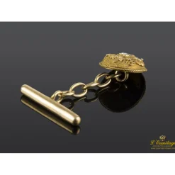 GEMELOS Gemelos antiguos oro amarillo ovales diamantes talla antigua