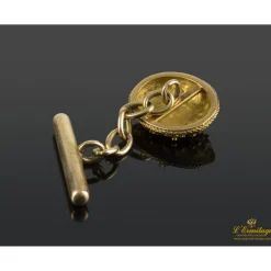 GEMELOS Gemelos antiguos oro amarillo ovales diamantes talla antigua