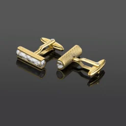 GEMELOS Gemelos firmados por dupont en oro amarillo.