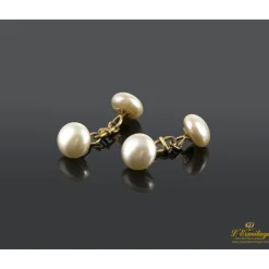 GEMELOS Gemelos oro amarillo y perlas