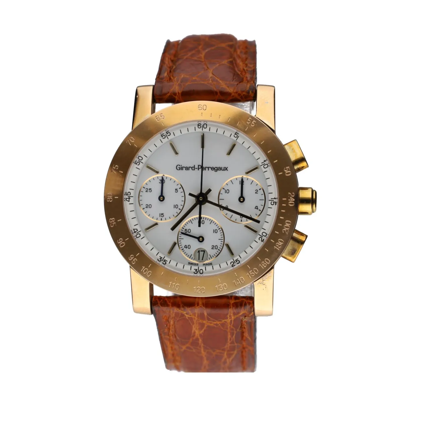 GIRARD PERREGAUX 7700 Oro amarillo chrono quartz 34mm.